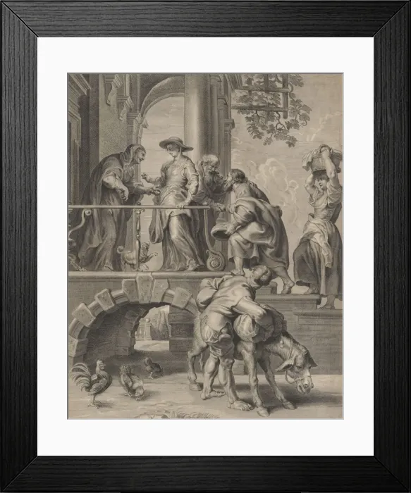 Framed Print : The Visitation, 1625-74. Creator: Pieter de Jode II Framed Print : The Visitation, 1625-74. Creator: Pieter de Jode II