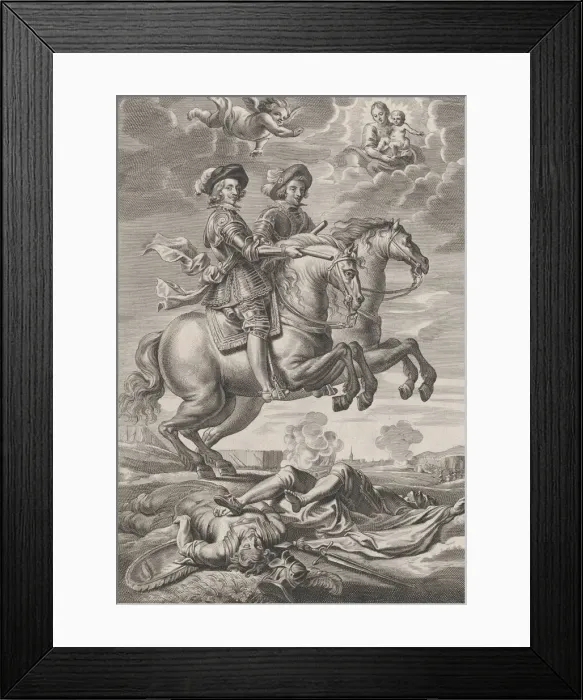 Framed Print : Plate 10: The King of Hungary and Ferdinand on horseback