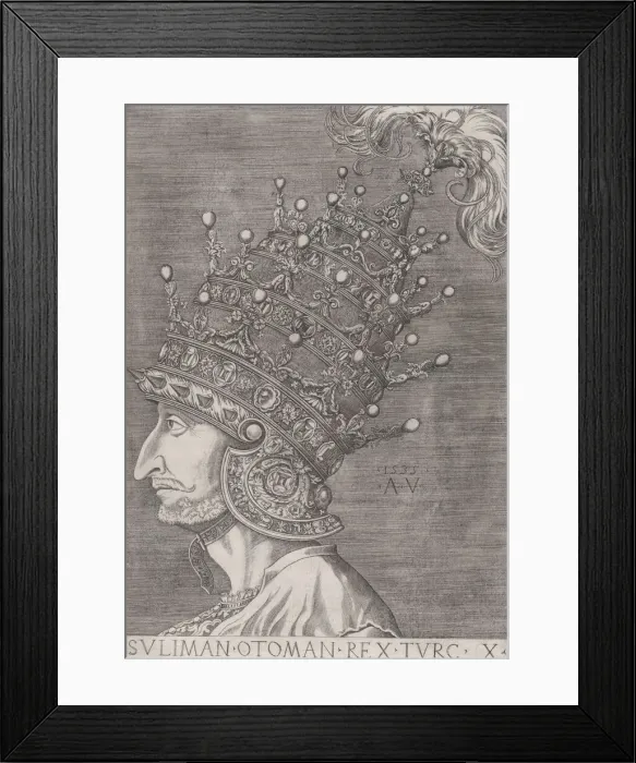 Framed Print : Suleiman II, 1535. 1535. Creator: Suleiman II Framed Print : Suleiman II, 1535. 1535. Creator: Suleiman II