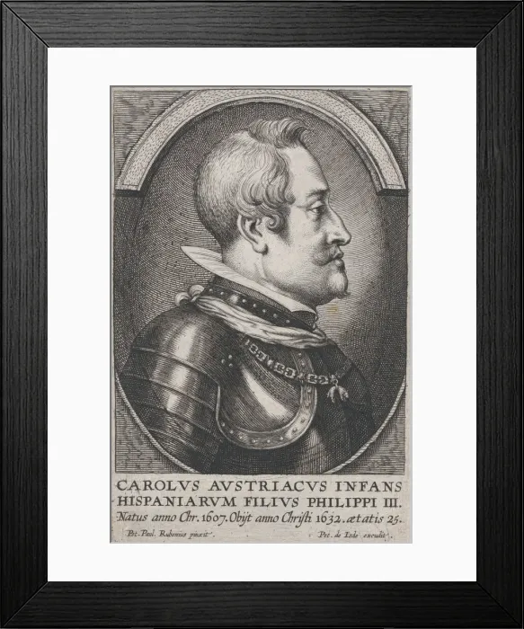 Framed Print : Portrait of Charles of Austria, Infante of Spain, in profile to the right, ca. 1650 Framed Print : Portrait of Charles of Austria, Infante of Spain, in profile to the right, ca. 1650