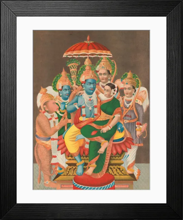 Framed Print : Rampanchayatam (Rams assembly), 1878 (?). Creator: Unknown Framed Print : Rampanchayatam (Rams assembly), 1878 (?). Creator: Unknown