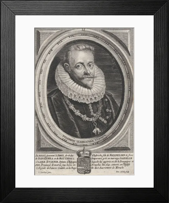 Framed Print : Portrait of Albert VII, Archduke of Austria, ca. 1650. Creator: Pieter de Jode II Framed Print : Portrait of Albert VII, Archduke of Austria, ca. 1650. Creator: Pieter de Jode II