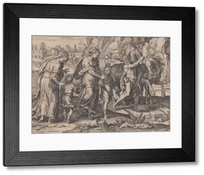 Framed Print : Youth, from The Course of Human Life, 1570. Creator: Pieter Furnius Framed Print : Youth, from The Course of Human Life, 1570. Creator: Pieter Furnius