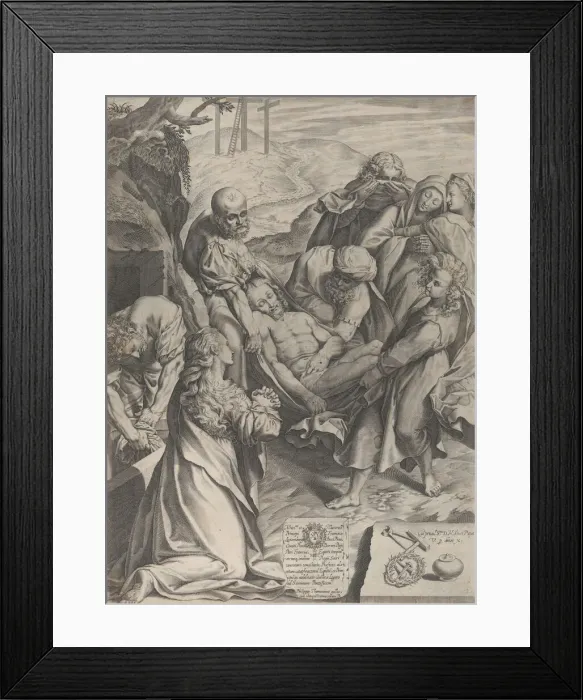 Framed Print : The Entombment, 1589. Creator: Philippe Thomassin Framed Print : The Entombment, 1589. Creator: Philippe Thomassin