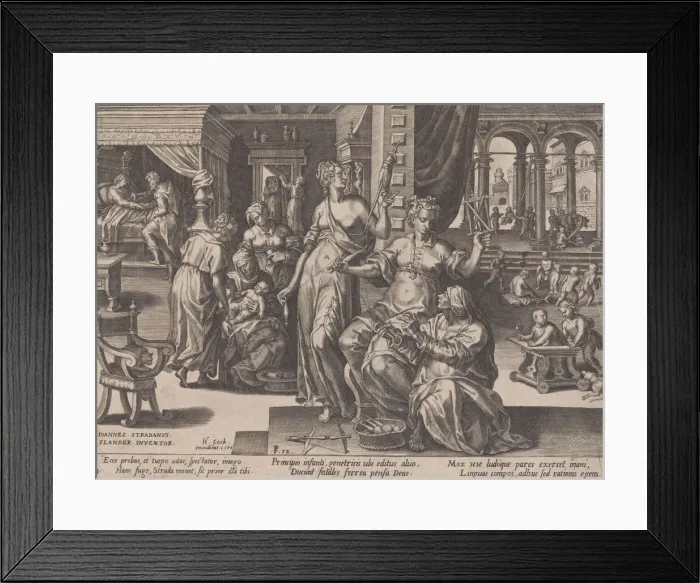 Framed Print : Child Birth, from The Course of Human Life, 1570. Creator: Pieter Furnius Framed Print : Child Birth, from The Course of Human Life, 1570. Creator: Pieter Furnius