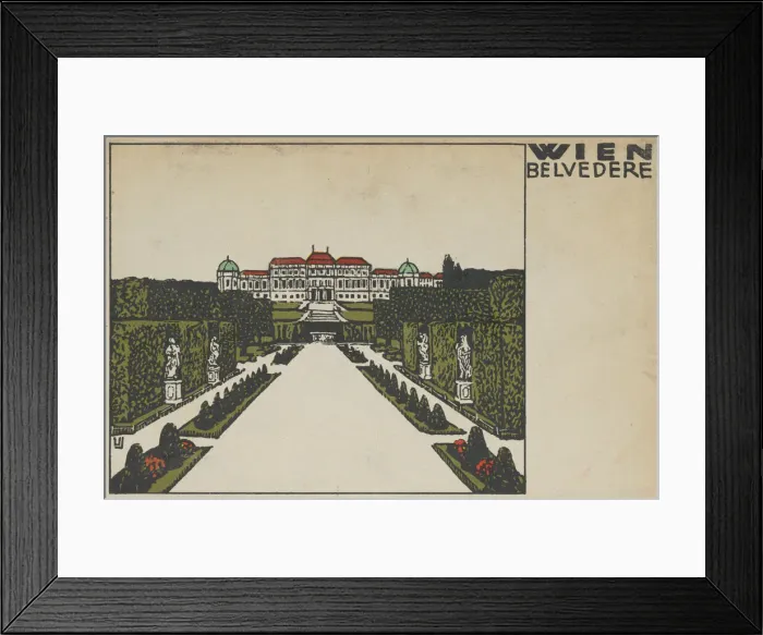 Framed Print : Vienna: Belvedere, 1908. Creator: Urban Janke Framed Print : Vienna: Belvedere, 1908. Creator: Urban Janke