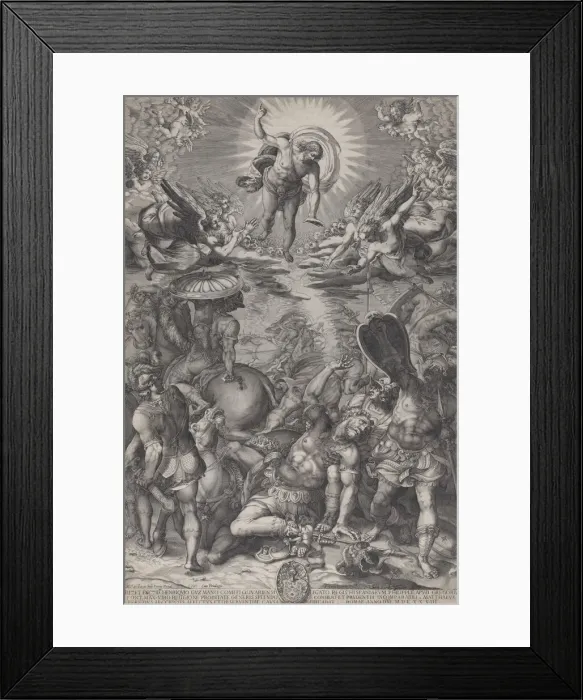 Framed Print : The conversion of Saul, who lies on the ground surrounded by horses Framed Print : The conversion of Saul, who lies on the ground surrounded by horses