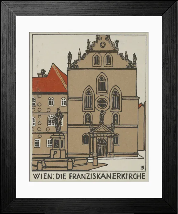 Framed Print : Vienna: Franciscan Church (Wien: Die Franziskanerkirche), 1908. Creator: Urban Janke Framed Print : Vienna: Franciscan Church (Wien: Die Franziskanerkirche), 1908. Creator: Urban Janke