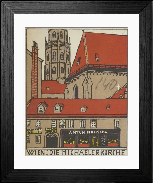 Framed Print : Vienna: St. Michaels Church (Wien: Die Michaelerkirche), 1908. Creator: Urban Janke Framed Print : Vienna: St. Michaels Church (Wien: Die Michaelerkirche), 1908. Creator: Urban Janke