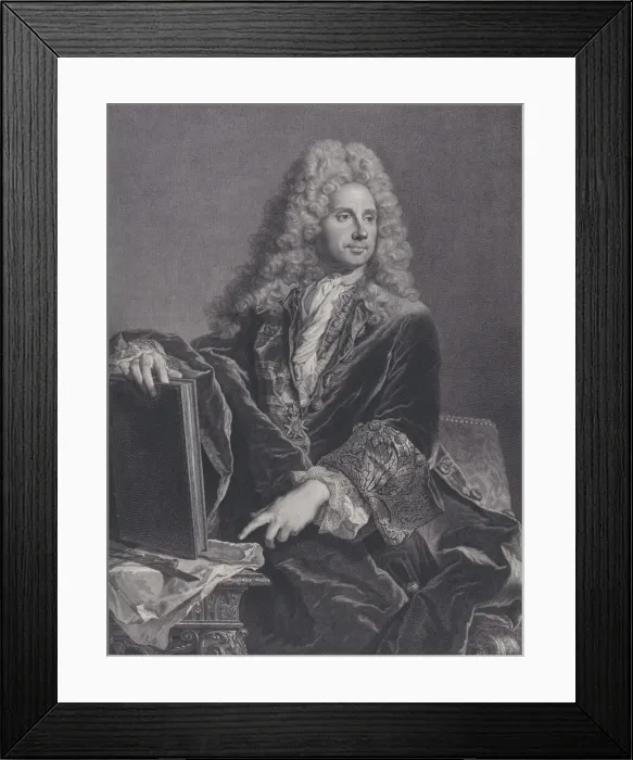 Framed Print : Portrait of Robert de Cotte, 1722. Creator: Pierre Drevet Framed Print : Portrait of Robert de Cotte, 1722. Creator: Pierre Drevet