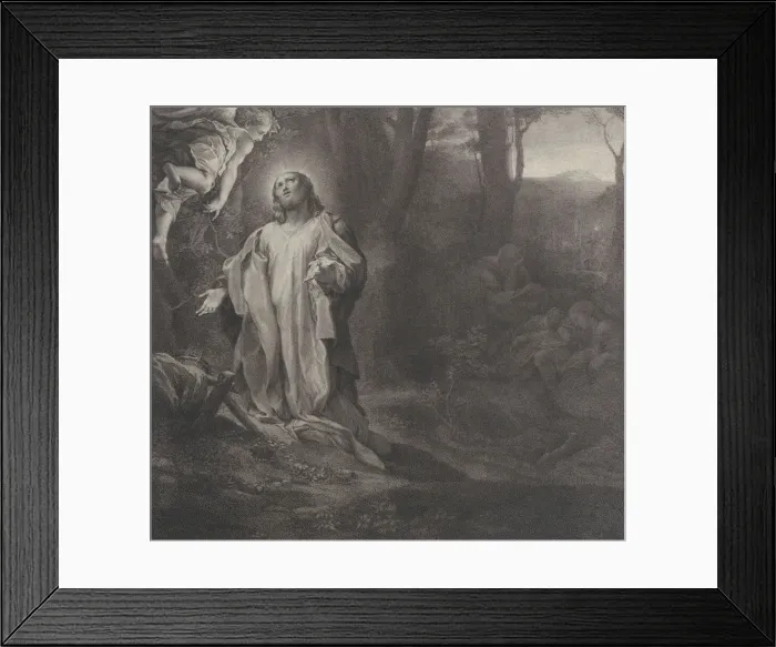 Framed Print : Christ on the Mount of Olives, with an angel at upper left, 1783-1812 Framed Print : Christ on the Mount of Olives, with an angel at upper left, 1783-1812