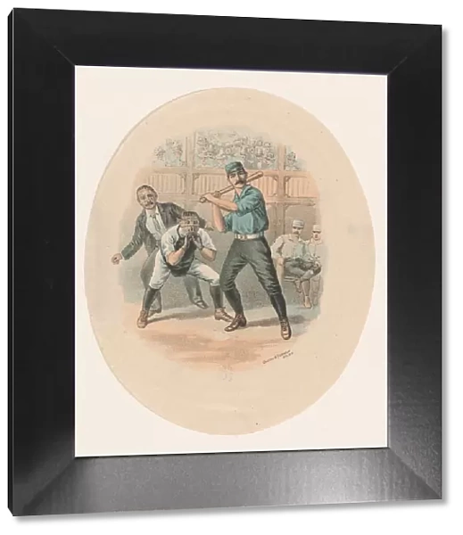 Baseball Scene, 1880-1900. Creator: Beatty and Votteler
