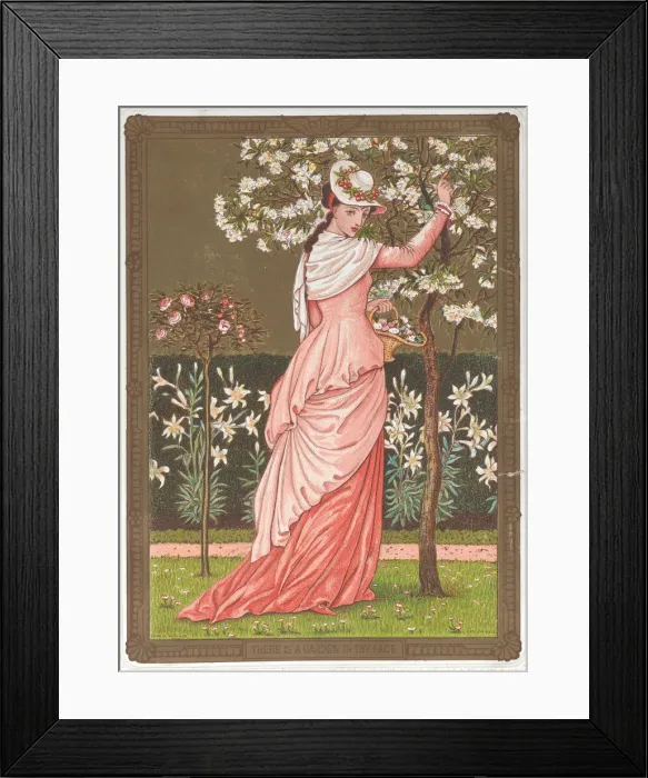 Framed Print : Valentine, 1876. Creator: Walter Crane Framed Print : Valentine, 1876. Creator: Walter Crane
