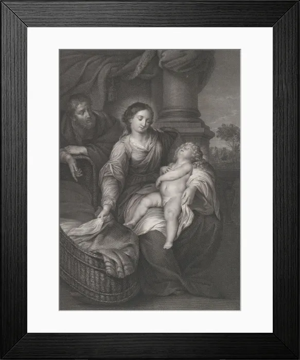 Framed Print : The Holy Family, with the Christ child asleep in the Virgins lap, ca. 1778-86 Framed Print : The Holy Family, with the Christ child asleep in the Virgins lap, ca. 1778-86