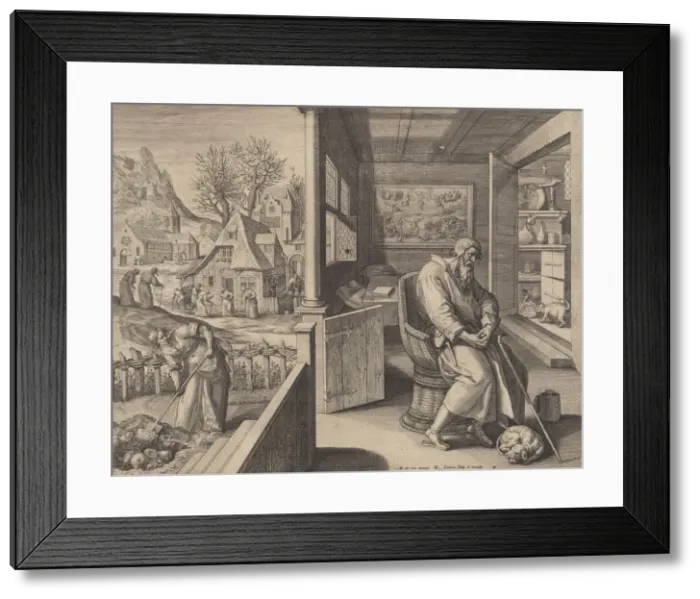 Framed Print : Dolor (Sorrow), ca. 1580-1628? Creator: Raphael Sadeler