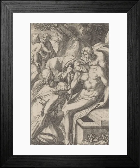 Framed Print : The Lamentation, 1598-1632. Creator: Raphael Sadeler Framed Print : The Lamentation, 1598-1632. Creator: Raphael Sadeler