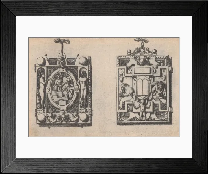 Framed Print : Dessins de Joaillerie et de Bijouterie, ca. 1600-1645. Creator: Rene Boyvin Framed Print : Dessins de Joaillerie et de Bijouterie, ca. 1600-1645. Creator: Rene Boyvin