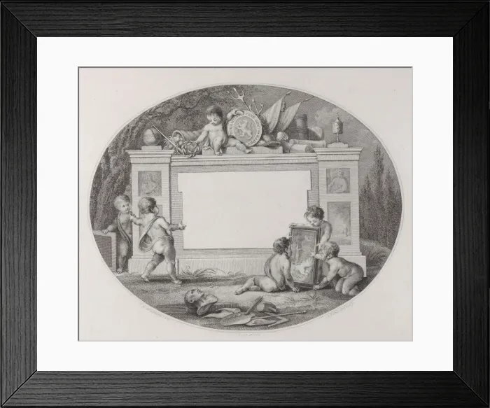 Framed Print : Trade Card, 19th century. Creator: Reinier Vinkeles Framed Print : Trade Card, 19th century. Creator: Reinier Vinkeles