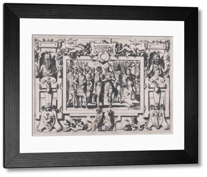 Framed Print : Jason Arrives at Colchis (Enfin parvint jusqu en Colchis Jason... ), 1563 Framed Print : Jason Arrives at Colchis (Enfin parvint jusqu en Colchis Jason... ), 1563