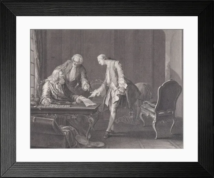 Framed Print : The Prodigal Son Demanding his Inheritance, ca. 1751. Creator: Rene Gaillard Framed Print : The Prodigal Son Demanding his Inheritance, ca. 1751. Creator: Rene Gaillard