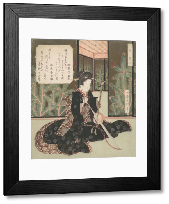 Framed Print : Trio, Part Three, 1786-1868. Creator: Gakutei Framed Print : Trio, Part Three, 1786-1868. Creator: Gakutei