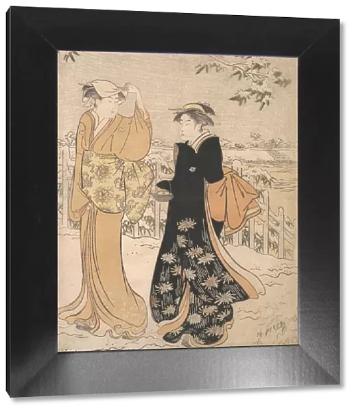 Two Women on Matsuchi Hill Edo, ca. 1784. Creator: Torii Kiyonaga