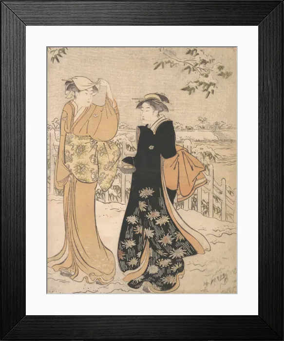Framed Print : Two Women on Matsuchi Hill Edo, ca. 1784. Creator: Torii Kiyonaga Framed Print : Two Women on Matsuchi Hill Edo, ca. 1784. Creator: Torii Kiyonaga