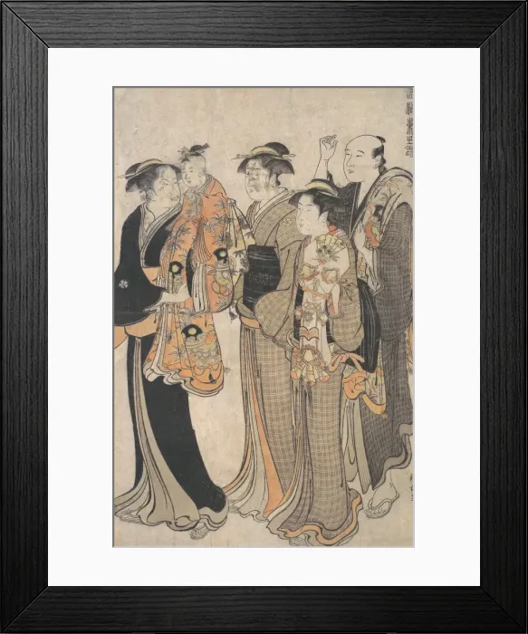 Framed Print : Mother Carrying Her Baby Girl to the Miya Mairi, ca. 1784. Creator: Torii Kiyonaga Framed Print : Mother Carrying Her Baby Girl to the Miya Mairi, ca. 1784. Creator: Torii Kiyonaga