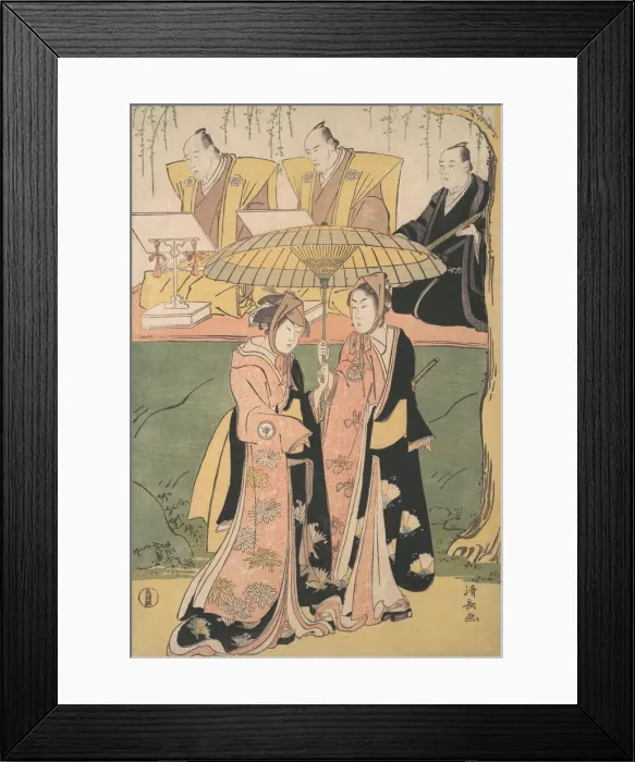 Framed Print : Scene from a Shosa Act, ca. 1788. Creator: Torii Kiyonaga Framed Print : Scene from a Shosa Act, ca. 1788. Creator: Torii Kiyonaga