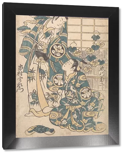 Scene from a Drama: Ichimura Uzaemon as a Samurai, ca. 1745. Creator: Torii Kiyonobu I