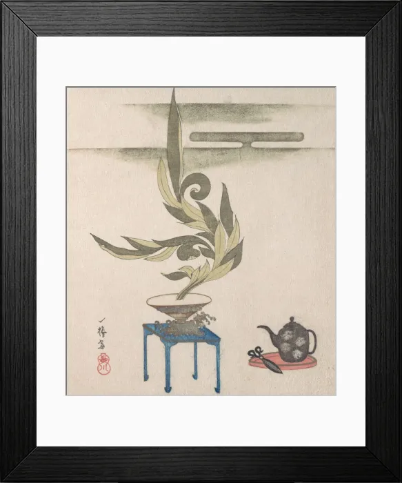 Framed Print : Flower Arrangement, 19th century. Creator: Utagawa Itchinsai