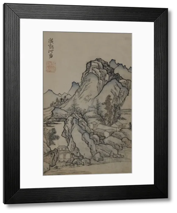 Framed Print : A Page from the Jie Zi Yuan. Creator: Qing Ji Framed Print : A Page from the Jie Zi Yuan. Creator: Qing Ji