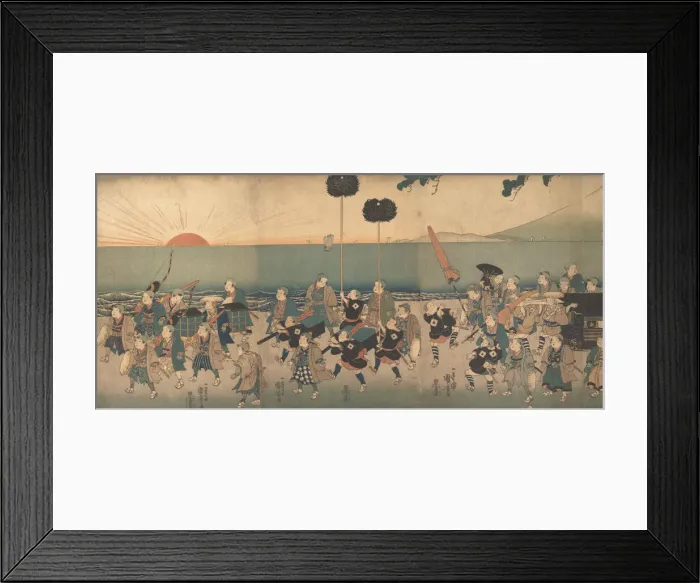Framed Print : Boys Play-acting a Daimyo Procession, 19th century. Creator: Utagawa Kuniyoshi Framed Print : Boys Play-acting a Daimyo Procession, 19th century. Creator: Utagawa Kuniyoshi