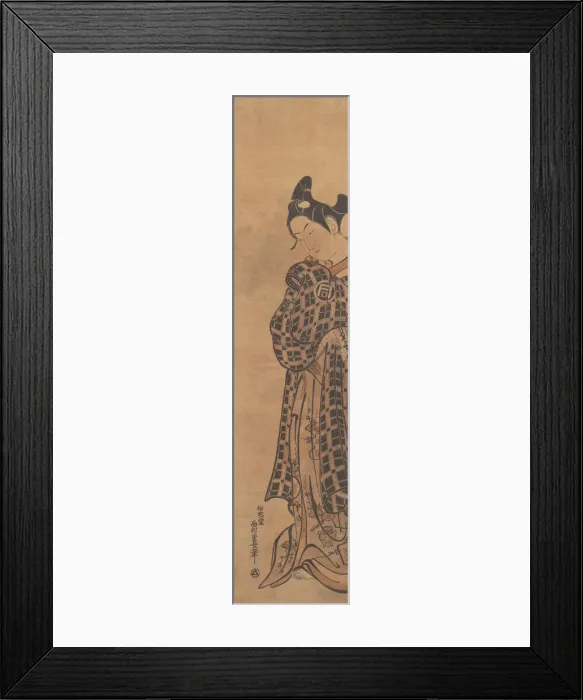 Framed Print : The Actor Sanogawa Ichimatsu as a Young Man Holding a Folded Letter, ca. 1765 Framed Print : The Actor Sanogawa Ichimatsu as a Young Man Holding a Folded Letter, ca. 1765