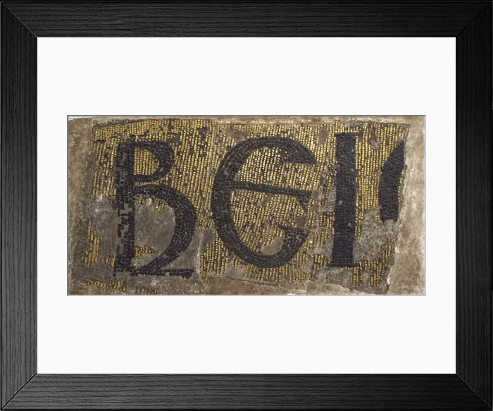 Framed Print : Letters from an Inscription, Byzantine, early 20th century (original dated 9th century)