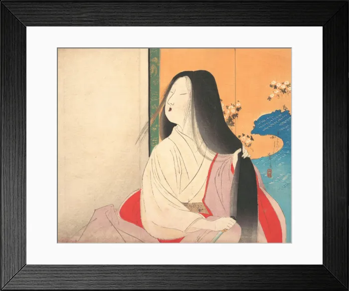 Framed Print : Lady Kesa from kuchie (frontispiece) of a novel, ca. 1906. Creator: Tomioka Eisen Framed Print : Lady Kesa from kuchie (frontispiece) of a novel, ca. 1906. Creator: Tomioka Eisen