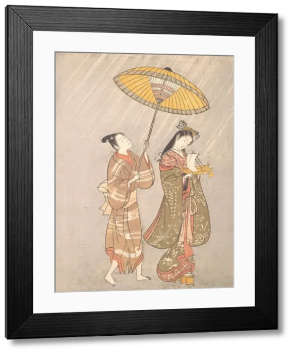 Framed Print : Komachi Praying for Rain, ca. 1765 Creator: Attributed to Torii Kiyomitsu Framed Print : Komachi Praying for Rain, ca. 1765 Creator: Attributed to Torii Kiyomitsu