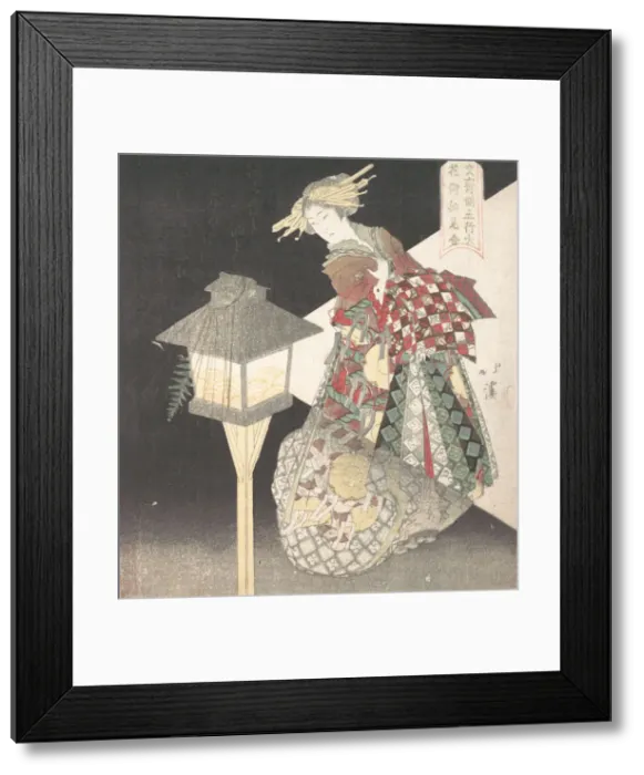 Framed Print : Courtesan by a Lantern, Fire, from the series Five Elements for Framed Print : Courtesan by a Lantern, Fire, from the series Five Elements for