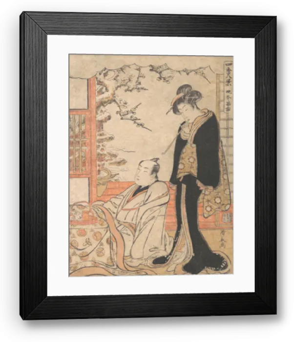 Framed Print : Evening Snow at Banto, ca. 1779. Creator: Torii Kiyonaga Framed Print : Evening Snow at Banto, ca. 1779. Creator: Torii Kiyonaga