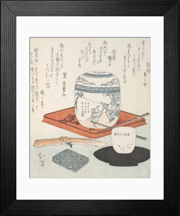 Framed Print : Tea Things, 19th century. Creator: Totoya Hokkei Framed Print : Tea Things, 19th century. Creator: Totoya Hokkei