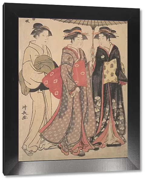 Dancers of Tachibana Street, 1742-1815. Creator: Torii Kiyonaga