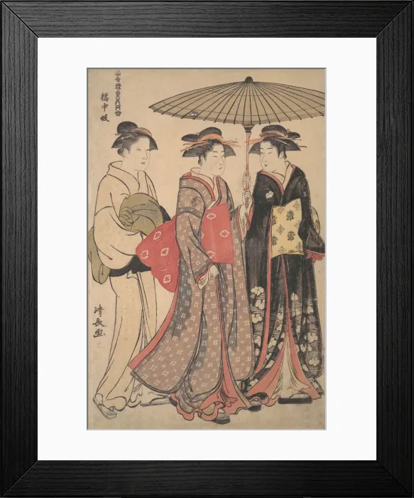 Framed Print : Dancers of Tachibana Street, 1742-1815. Creator: Torii Kiyonaga Framed Print : Dancers of Tachibana Street, 1742-1815. Creator: Torii Kiyonaga