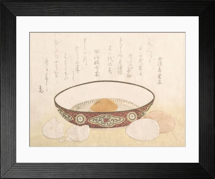 Framed Print : Flat Bowl with Eggs, probably 1813. Creator: Unknown Framed Print : Flat Bowl with Eggs, probably 1813. Creator: Unknown