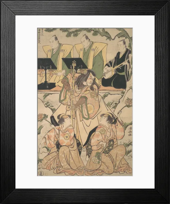 Framed Print : Actors in a Shosa (Combination of Acting and Dancing) Performance, ca. 1790 Framed Print : Actors in a Shosa (Combination of Acting and Dancing) Performance, ca. 1790