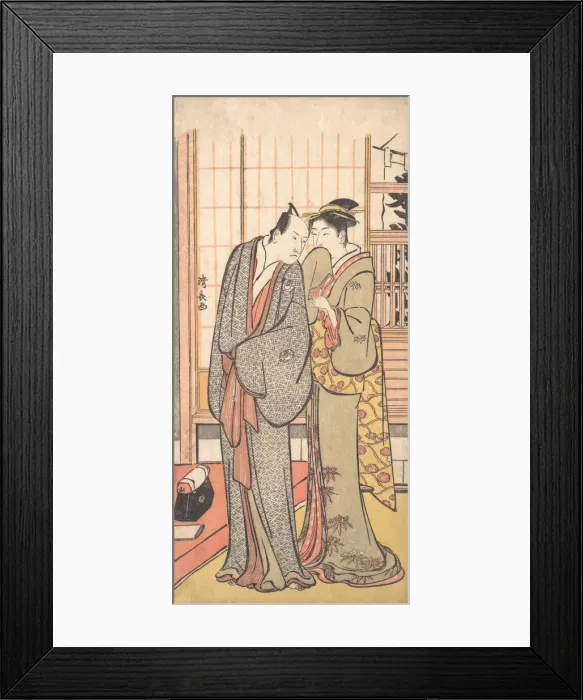 Framed Print : Ichikawa Yaozo III with a Lady, ca. 1785. Creator: Torii Kiyonaga Framed Print : Ichikawa Yaozo III with a Lady, ca. 1785. Creator: Torii Kiyonaga