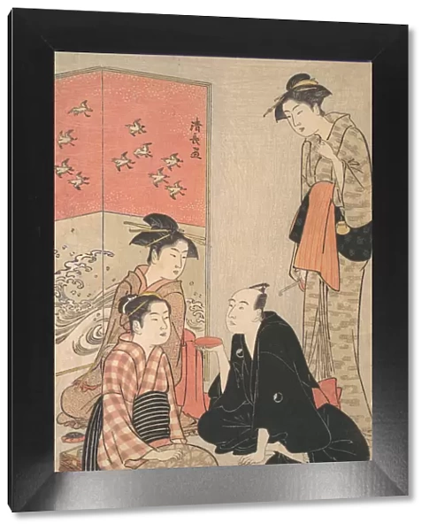 The Kabuki Actor Sawamura Sojuro III and Courtesans, ca. 1783-84. Creator: Torii Kiyonaga