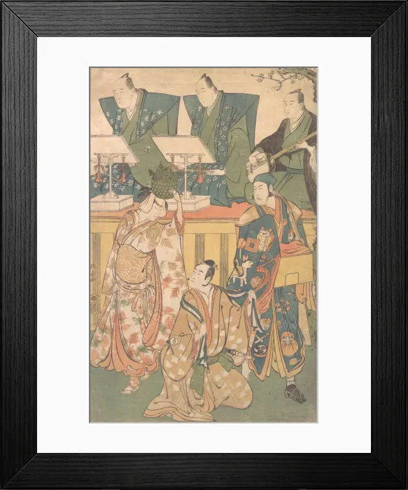 Framed Print : Scene from a Drama, ca. 1788. Creator: Torii Kiyonaga Framed Print : Scene from a Drama, ca. 1788. Creator: Torii Kiyonaga