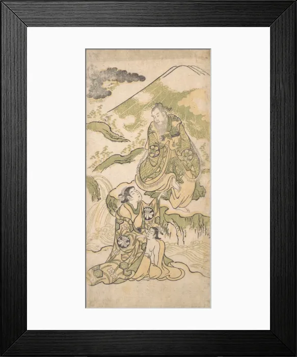 Framed Print : Scene from a Drama, ca. 1749. Creator: Torii Kiyonobu I Framed Print : Scene from a Drama, ca. 1749. Creator: Torii Kiyonobu I