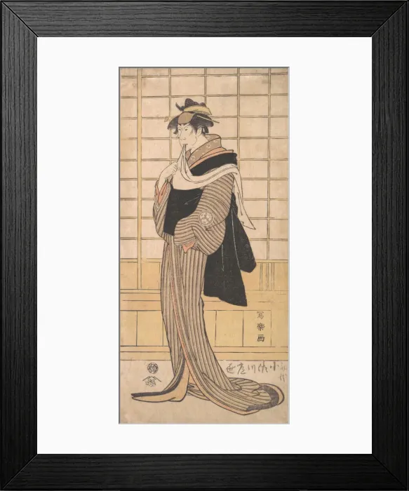 Framed Print : Osagawa Tsuneyo II as the hairdresser O-Roku, 1794-95. 1794-95 Framed Print : Osagawa Tsuneyo II as the hairdresser O-Roku, 1794-95. 1794-95