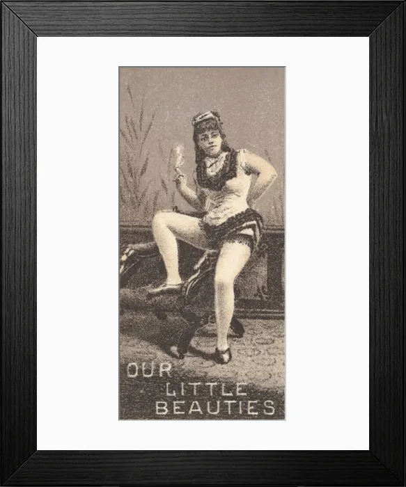 Framed Print : From the Actresses series (N57) promoting Our Little Beauties Cigarettes for Allen & Framed Print : From the Actresses series (N57) promoting Our Little Beauties Cigarettes for Allen &